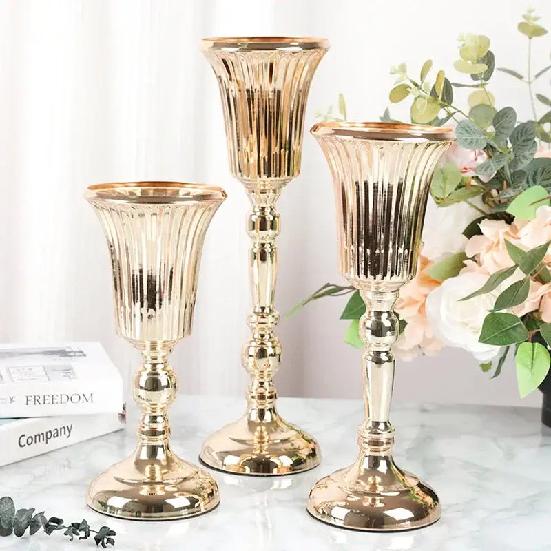 DecorBites™ Metal Trumpet Vase Wedding Centerpiece Decor