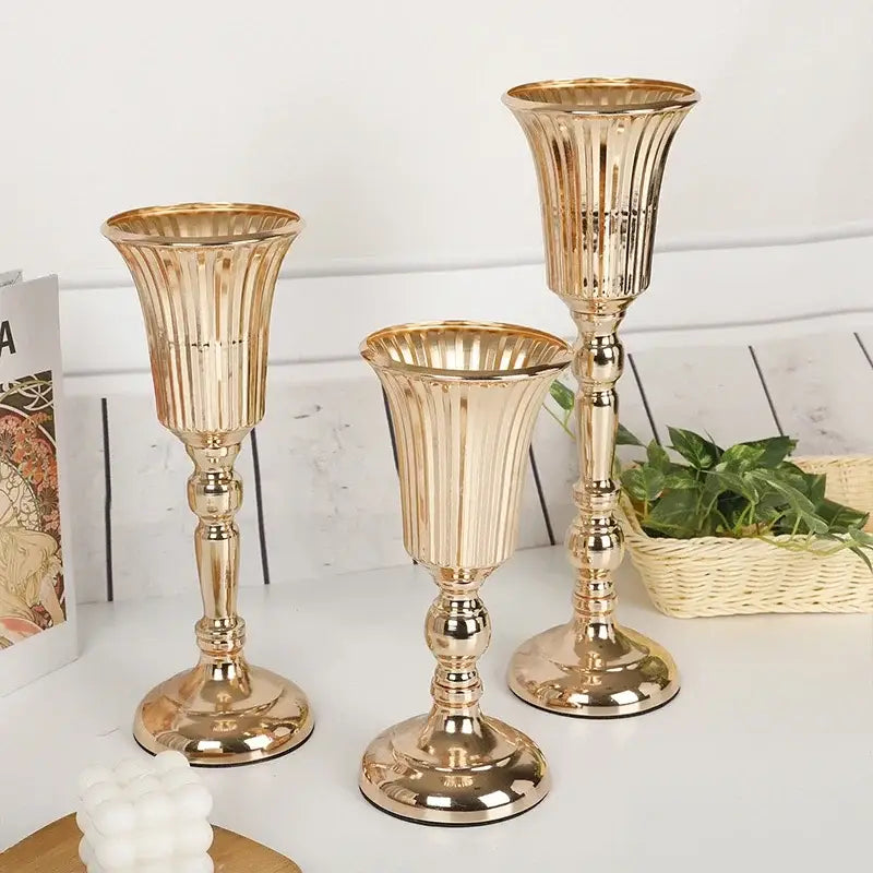 DecorBites™ Metal Trumpet Vase Wedding Centerpiece Decor