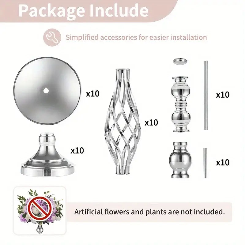 DecorBites™ Metal Vase Set for Special Occasions
