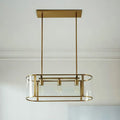 DecorBites™ Mid Century Gold Translucent Glass Pendant Light - 3 Head Suspended Fixture