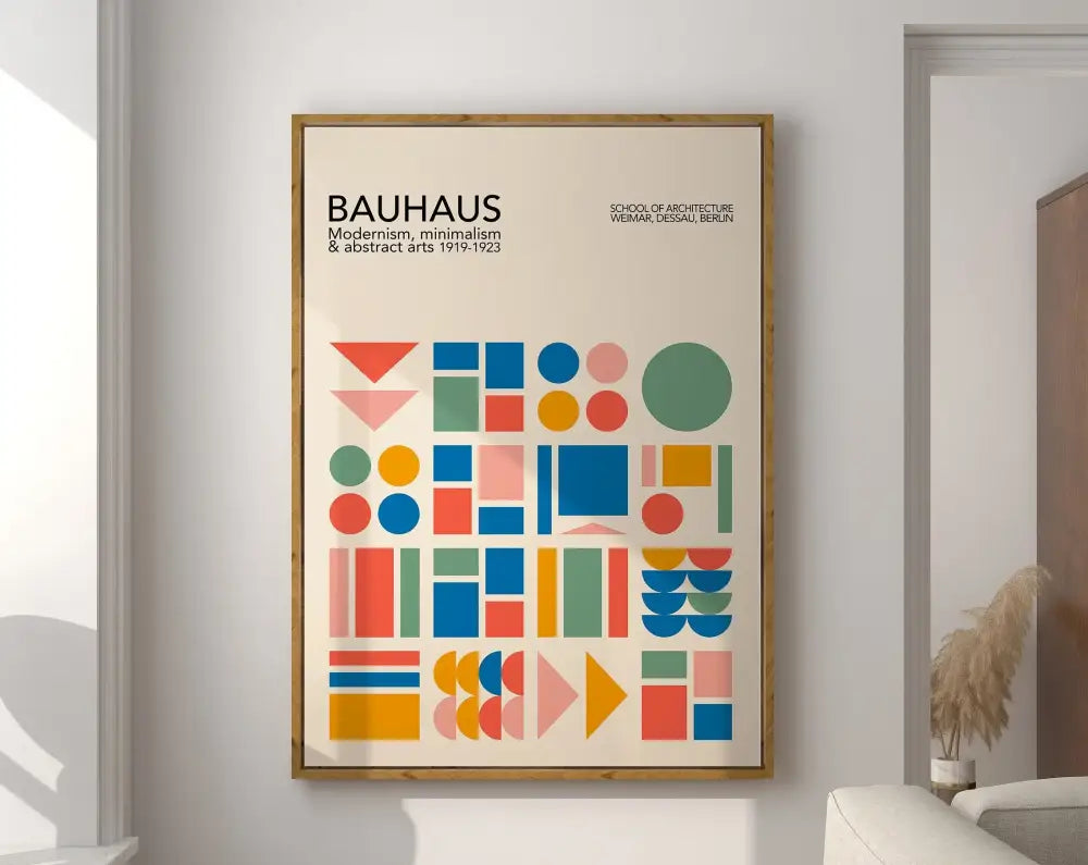 DecorBites™ Mid Century Modern Geometric Canvas Wall Art