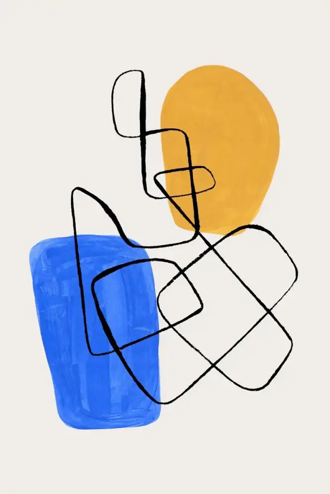 DecorBites™ Mid Century Watercolor Brush Strokes Canvas Print