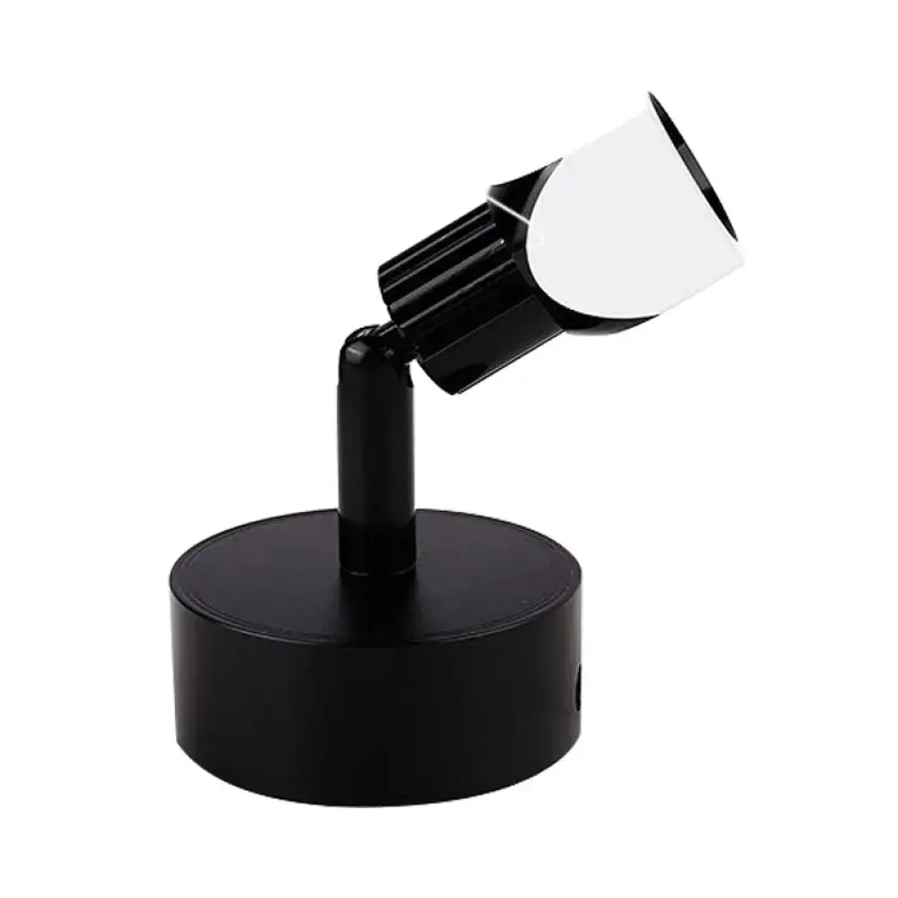 DecorBites™ Mini Aluminum LED Spotlight Wall Lamp - Contemporary Style, Black/White, with/without Switch - White/Warm Lighting