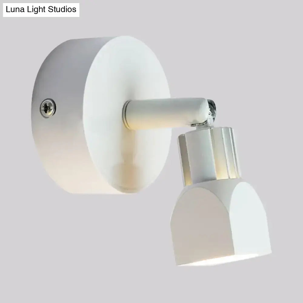 DecorBites™ Mini Aluminum LED Spotlight Wall Lamp - Contemporary Style, Black/White, with/without Switch - White/Warm Lighting