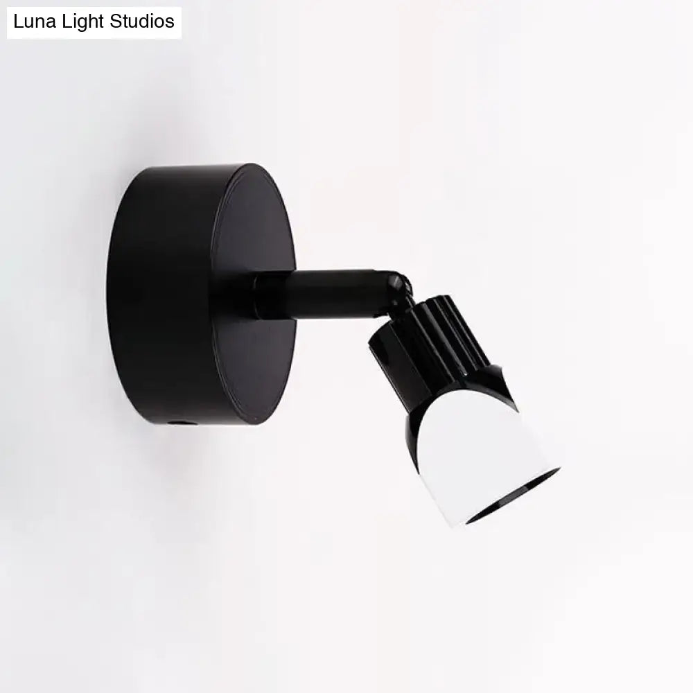 DecorBites™ Mini Aluminum LED Spotlight Wall Lamp - Contemporary Style, Black/White, with/without Switch - White/Warm Lighting