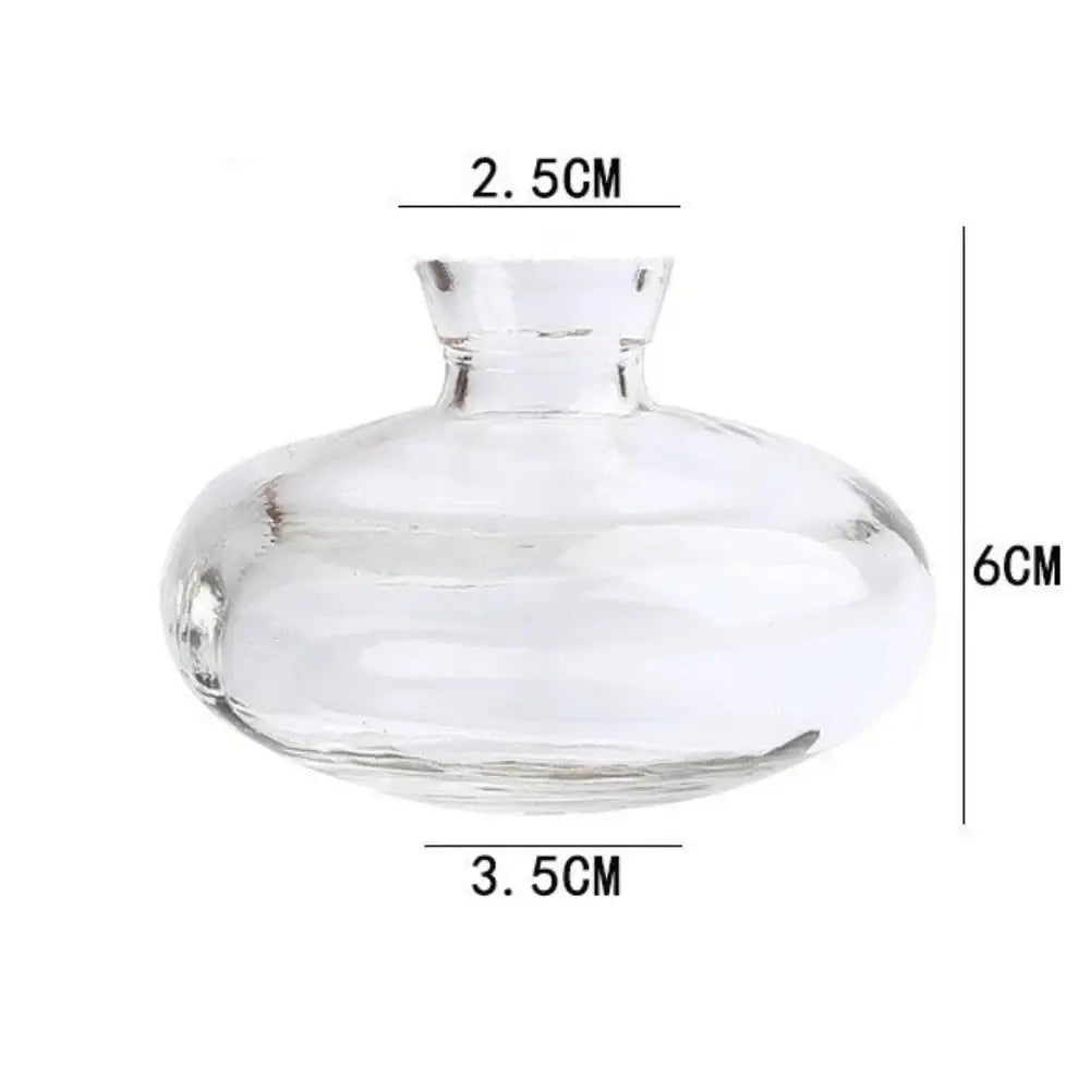 DecorBites™ Mini Glass Flower Vase for Home Decor