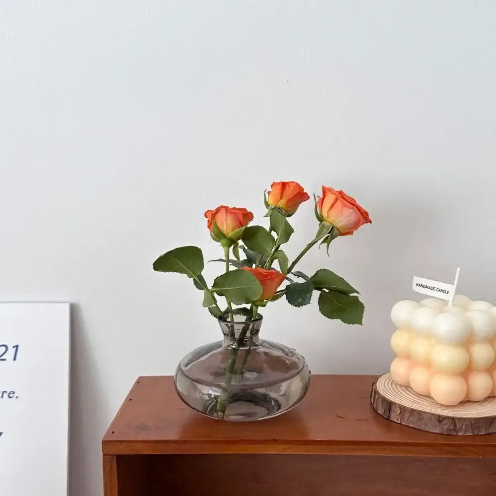 DecorBites™ Mini Glass Flower Vase for Home Decor
