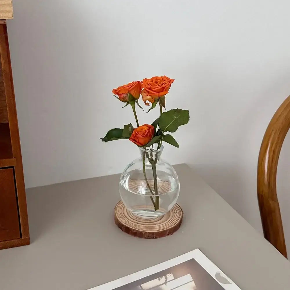 DecorBites™ Mini Glass Flower Vase for Home Decor