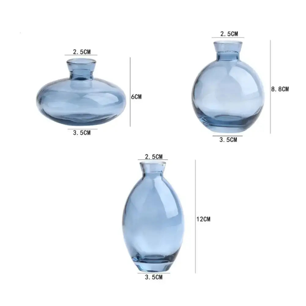 DecorBites™ Mini Glass Flower Vase for Home Decor