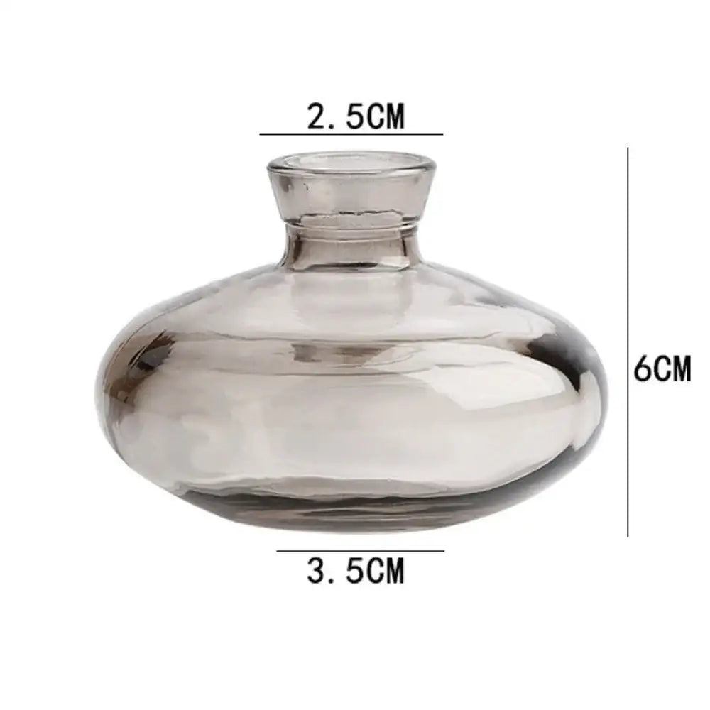 DecorBites™ Mini Glass Flower Vase for Home Decor