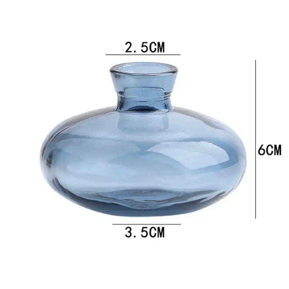 DecorBites™ Mini Glass Flower Vase for Home Decor