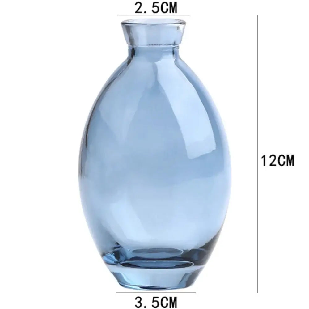 DecorBites™ Mini Glass Flower Vase for Home Decor