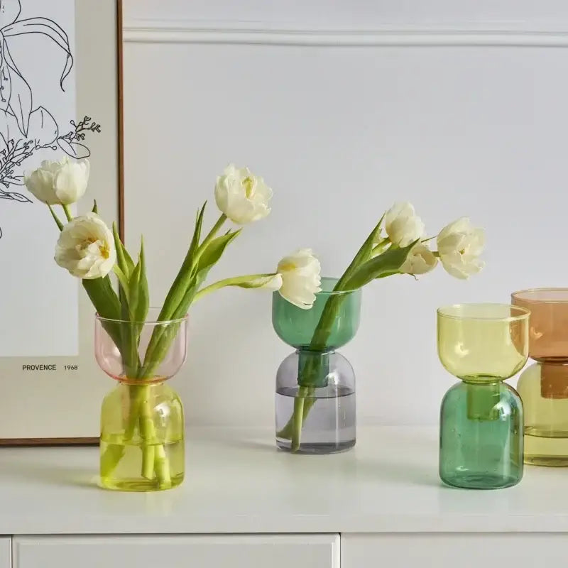 DecorBites™ Mini Glass Vase Set for Plants and Candles