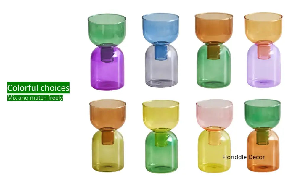 DecorBites™ Mini Glass Vase Set for Plants and Candles