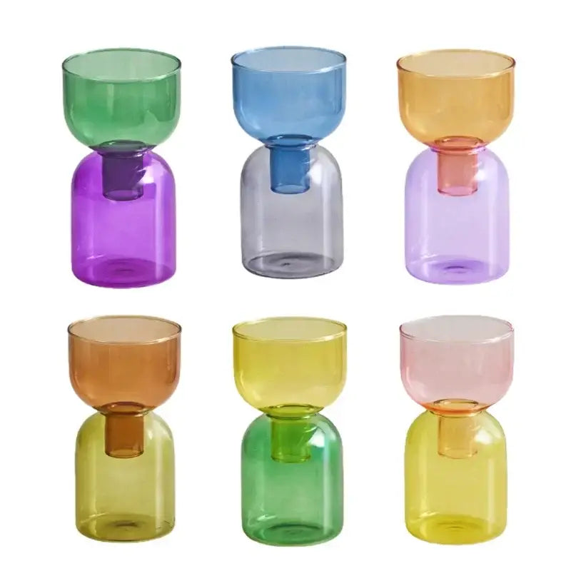 DecorBites™ Mini Glass Vase Set for Plants and Candles