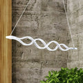 DecorBites™ Minimal 2/4-Light Acrylic LED Island Light Fixture - White Waves Design in Warm/White Light