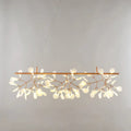 DecorBites minimalist acrylic gold pendant ceiling lamp with copper-toned branch arms and frosted glass orbs ceiling lamp