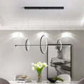 مصباح DecorBites™ المتدلي المصنوع من الأكريليك بتصميم بسيط LED باللون الأسود/الذهبي، إضاءة دافئة/بيضاء - عرض 35.5 بوصة/43 بوصة