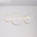 Decorbites minimalist acrylic led modern ceiling light pendant lamp in black gold with warm white light 110v-120v 220v-240v
