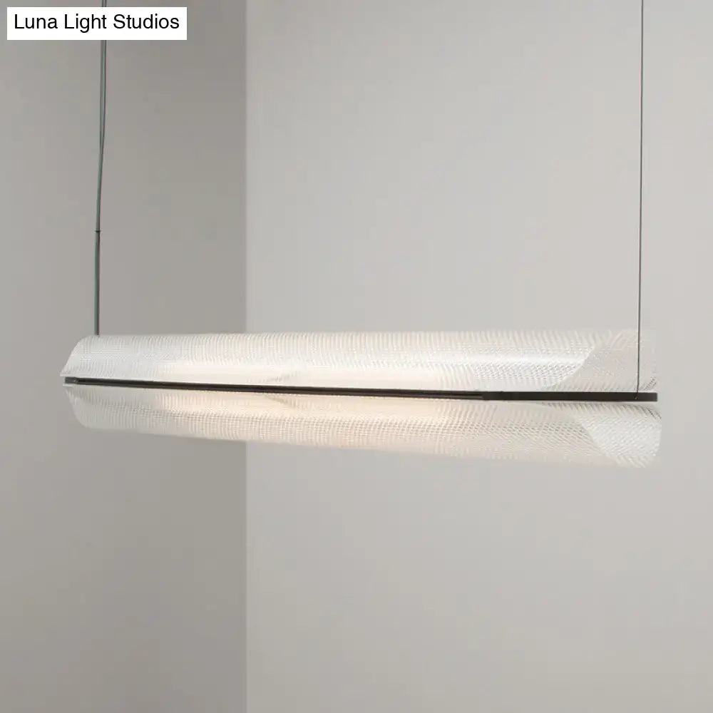 DecorBites™ Minimalist Acrylic Pipe LED Hanging Lamp - Clear Island Light Fixture