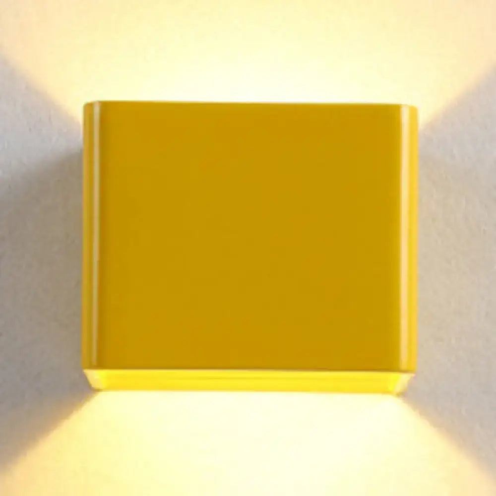 DecorBites™ Minimalist Cube Shade Sconce Light - Aluminum LED Wall Mounted Light with Warm/White Lighting for Living Room - Black/White