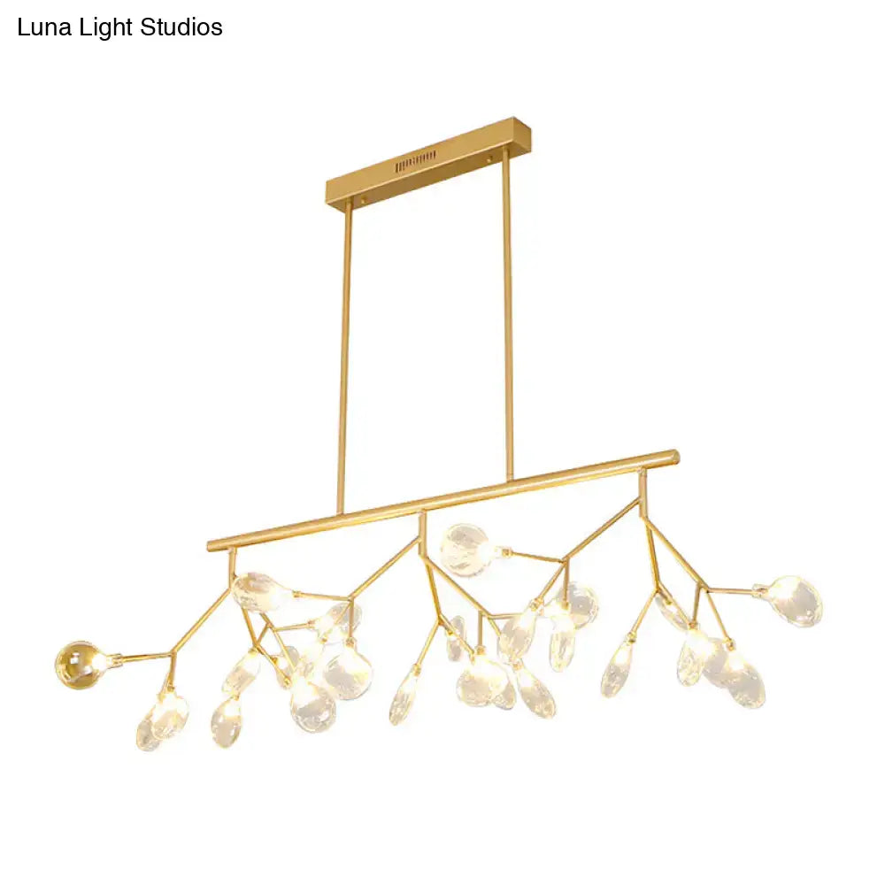 DecorBites™ Minimalist Firefly Island Glass Lamp - 27-Bulb Suspended Lighting for Dining Room