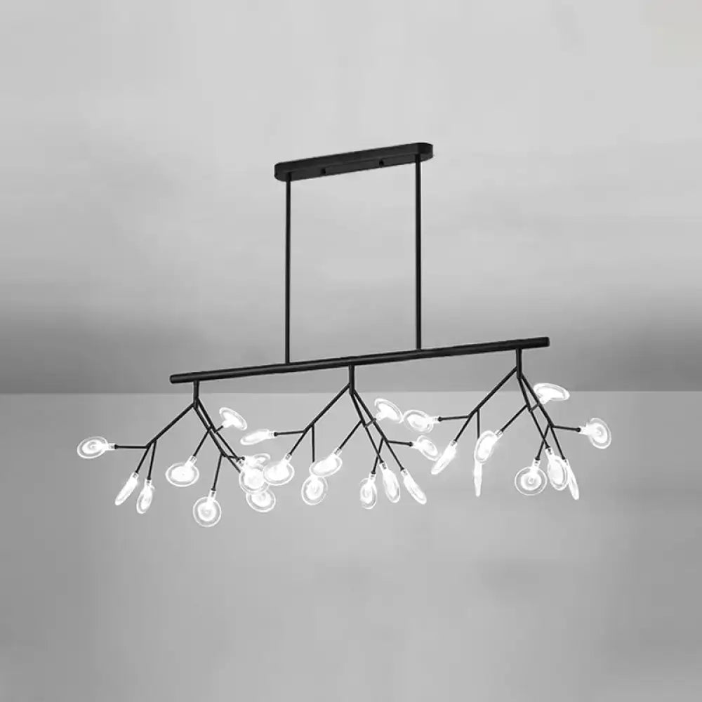 DecorBites™ Minimalist Firefly Island Glass Lamp - 27-Bulb Suspended Lighting for Dining Room