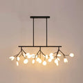 DecorBites™ Minimalist Firefly Island Glass Lamp - 27-Bulb Suspended Lighting for Dining Room
