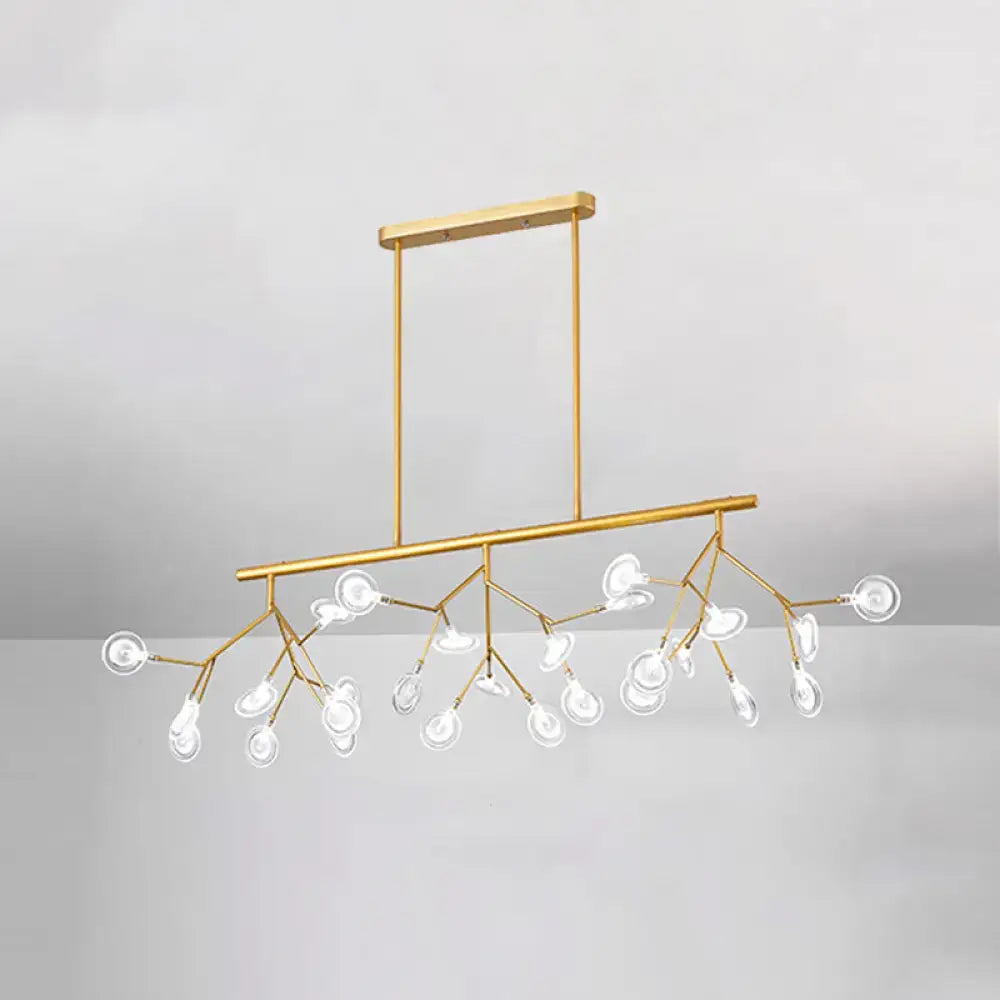 DecorBites™ Minimalist Firefly Island Glass Lamp - 27-Bulb Suspended Lighting for Dining Room