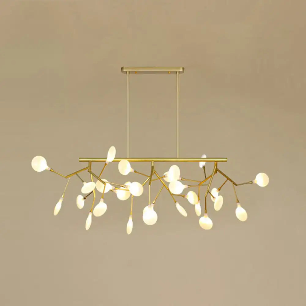 DecorBites™ Minimalist Firefly Island Glass Lamp - 27-Bulb Suspended Lighting for Dining Room