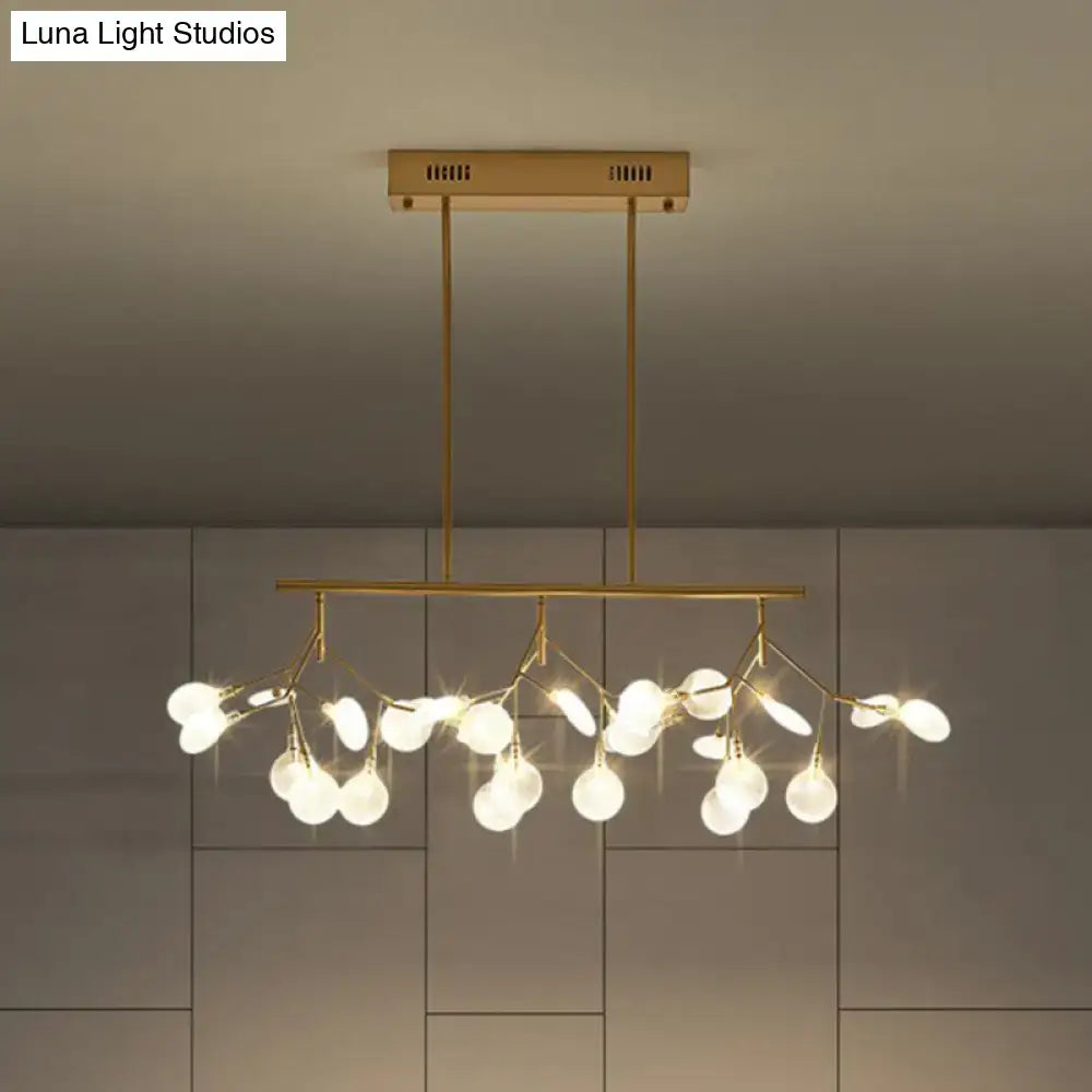 DecorBites™ Minimalist LED Ceiling Light: Acrylic Firefly Island Fixture for Dining Room