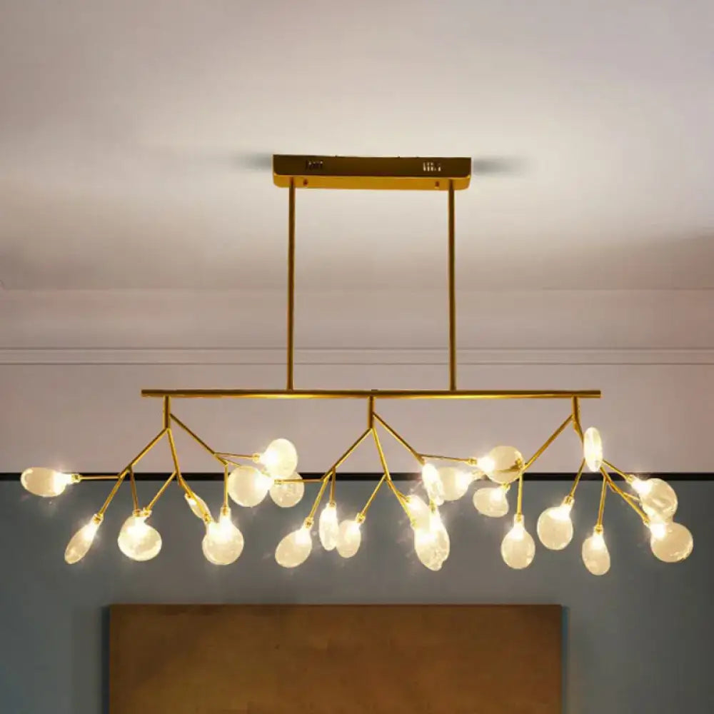DecorBites™ Minimalist LED Ceiling Light: Acrylic Firefly Island Fixture for Dining Room