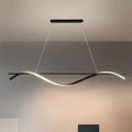 DecorBites™ Minimalist LED Hanging Island Light for Dining Room  in Black, Warm/White Light