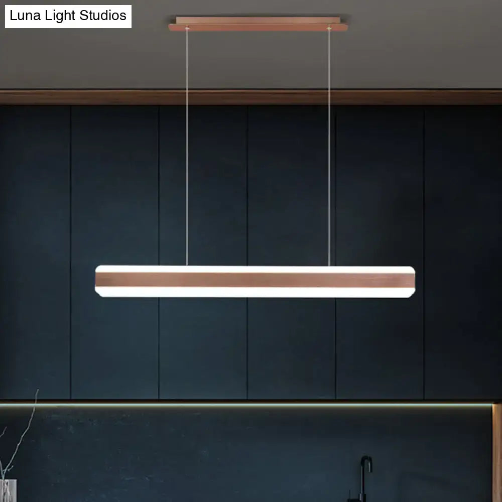 DecorBites™ Minimalist LED Island Pendant - Linear Acrylic Hanging Light for Dining Room