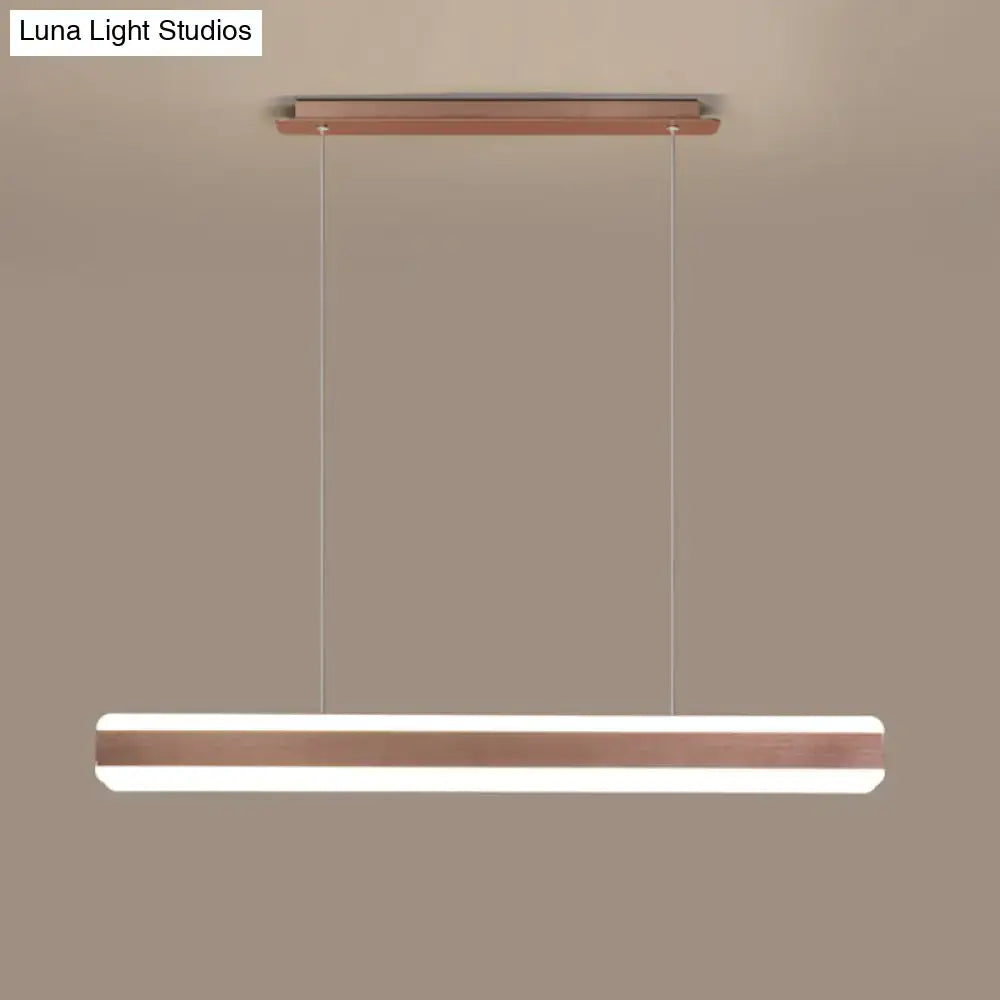 DecorBites™ Minimalist LED Island Pendant - Linear Acrylic Hanging Light for Dining Room