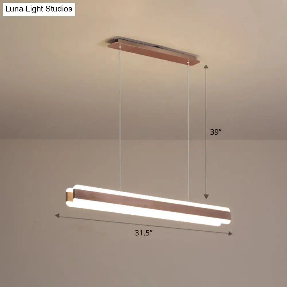 DecorBites™ Minimalist LED Island Pendant - Linear Acrylic Hanging Light for Dining Room