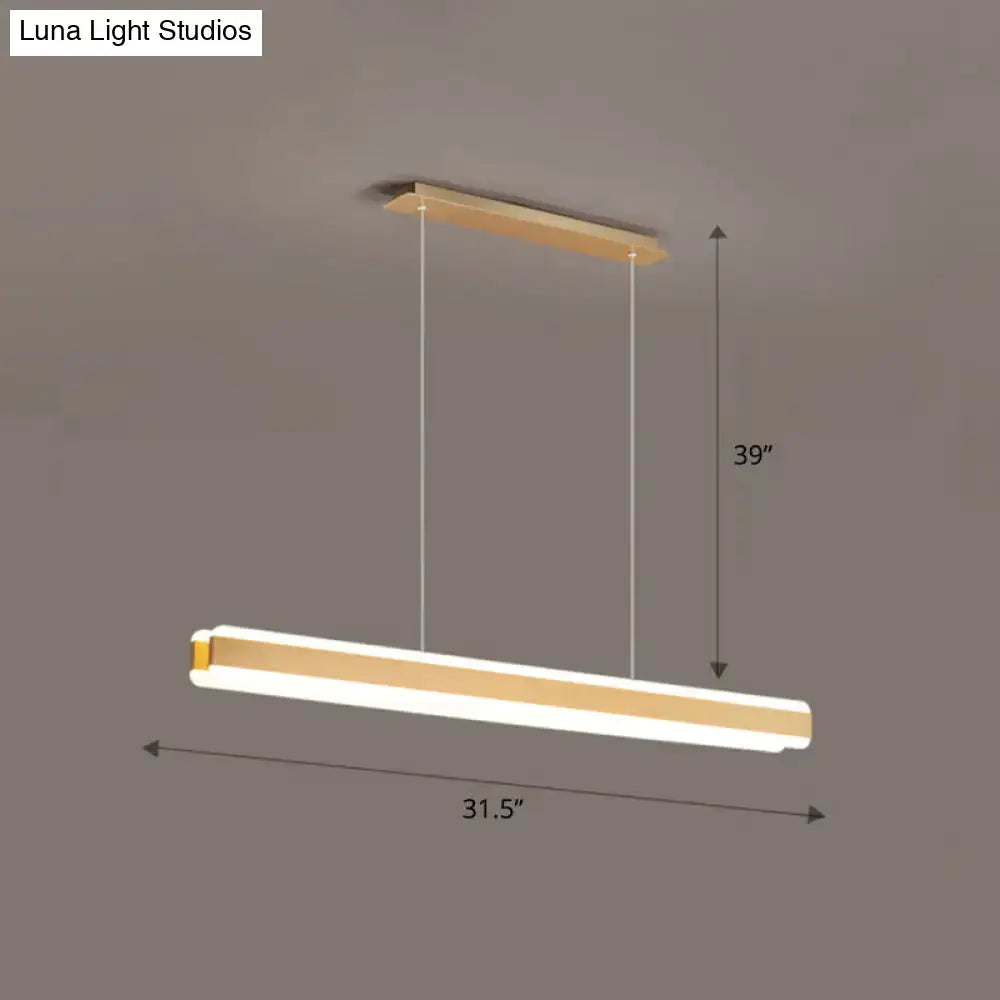 DecorBites™ Minimalist LED Island Pendant - Linear Acrylic Hanging Light for Dining Room