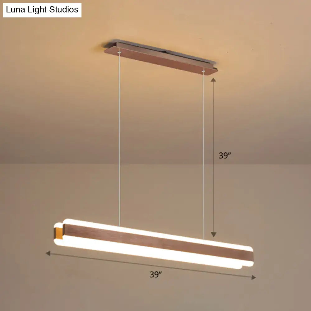 DecorBites™ Minimalist LED Island Pendant - Linear Acrylic Hanging Light for Dining Room