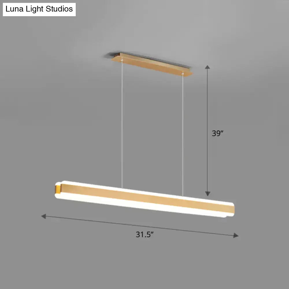 DecorBites™ Minimalist LED Island Pendant - Linear Acrylic Hanging Light for Dining Room