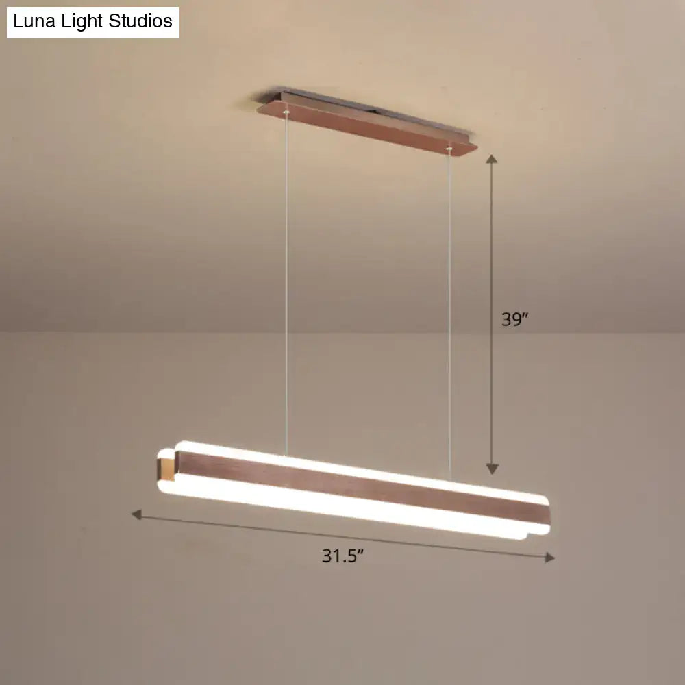 DecorBites™ Minimalist LED Island Pendant - Linear Acrylic Hanging Light for Dining Room