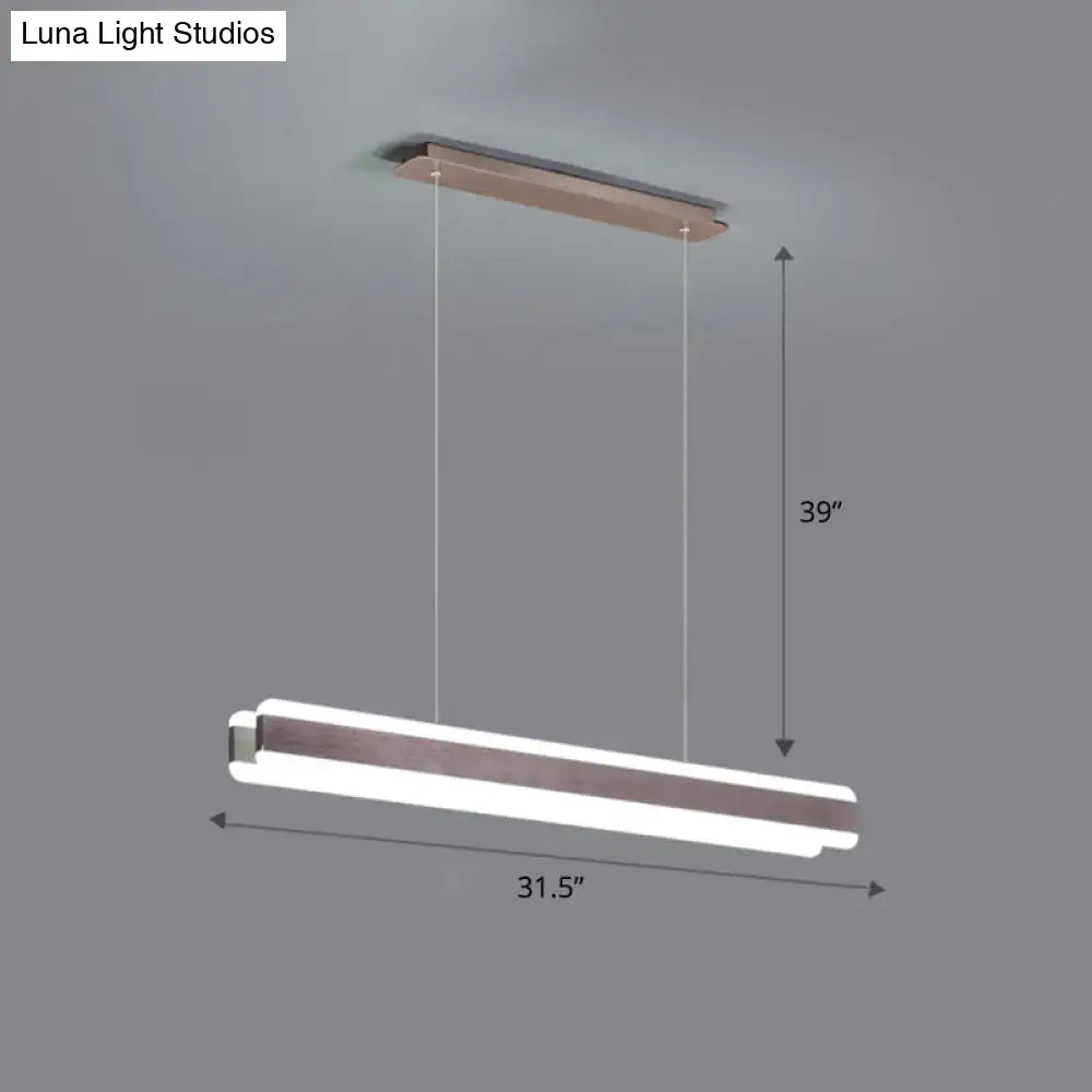 DecorBites™ Minimalist LED Island Pendant - Linear Acrylic Hanging Light for Dining Room