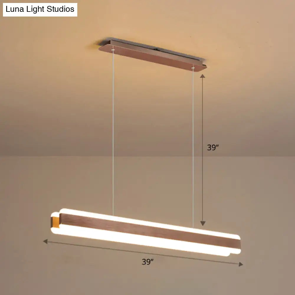 DecorBites™ Minimalist LED Island Pendant - Linear Acrylic Hanging Light for Dining Room