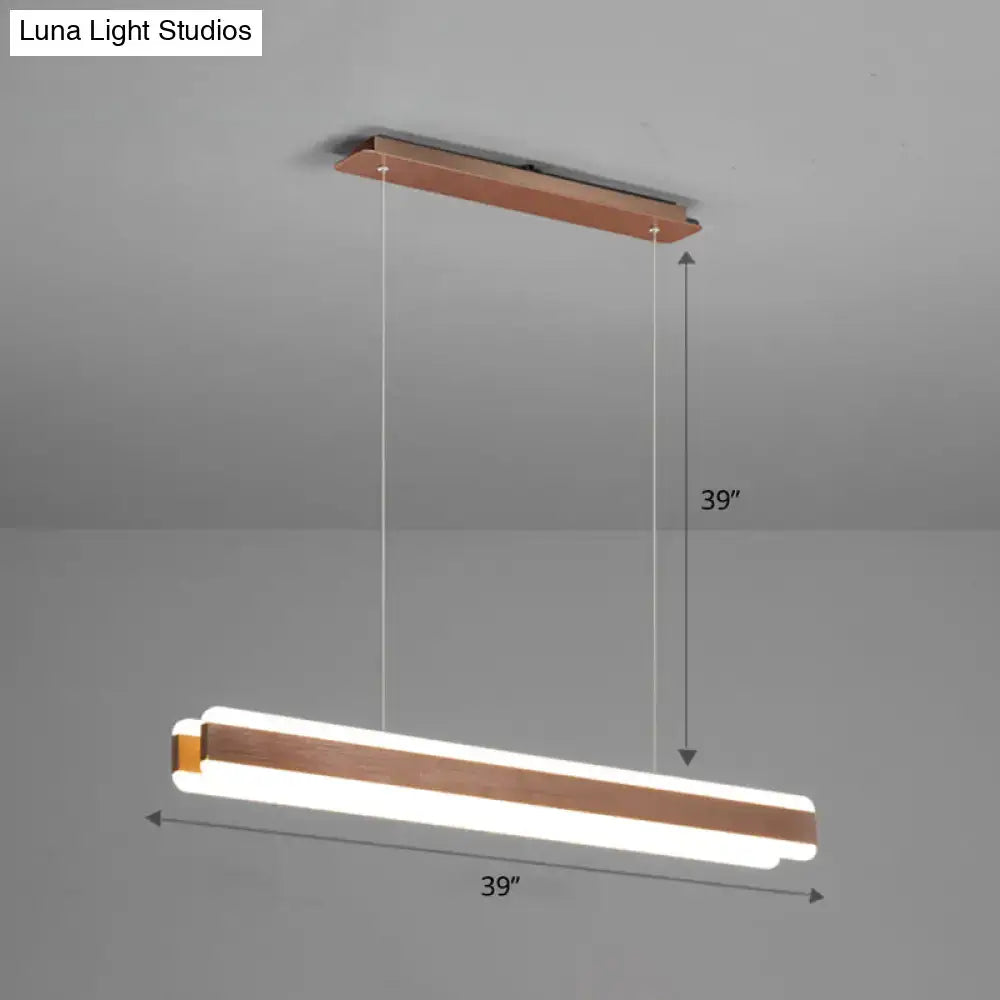DecorBites™ Minimalist LED Island Pendant - Linear Acrylic Hanging Light for Dining Room