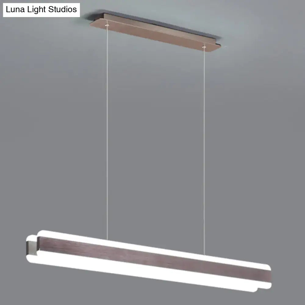 DecorBites™ Minimalist LED Island Pendant - Linear Acrylic Hanging Light for Dining Room
