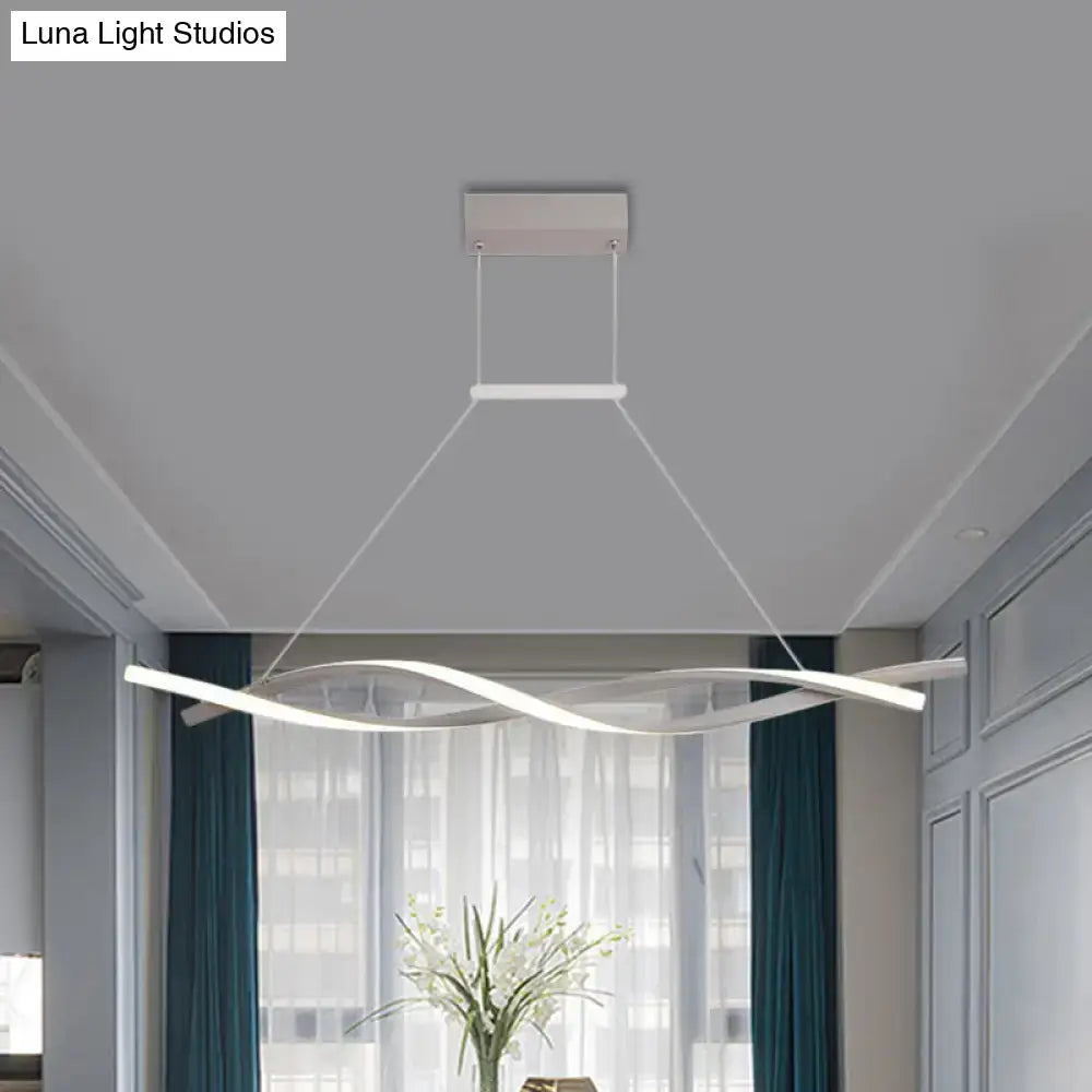 DecorBites™ مصباح قلادة LED خطي بسيط للمطاعم بغطاء أكريليك - أسود/رمادي، أبيض/دافئ