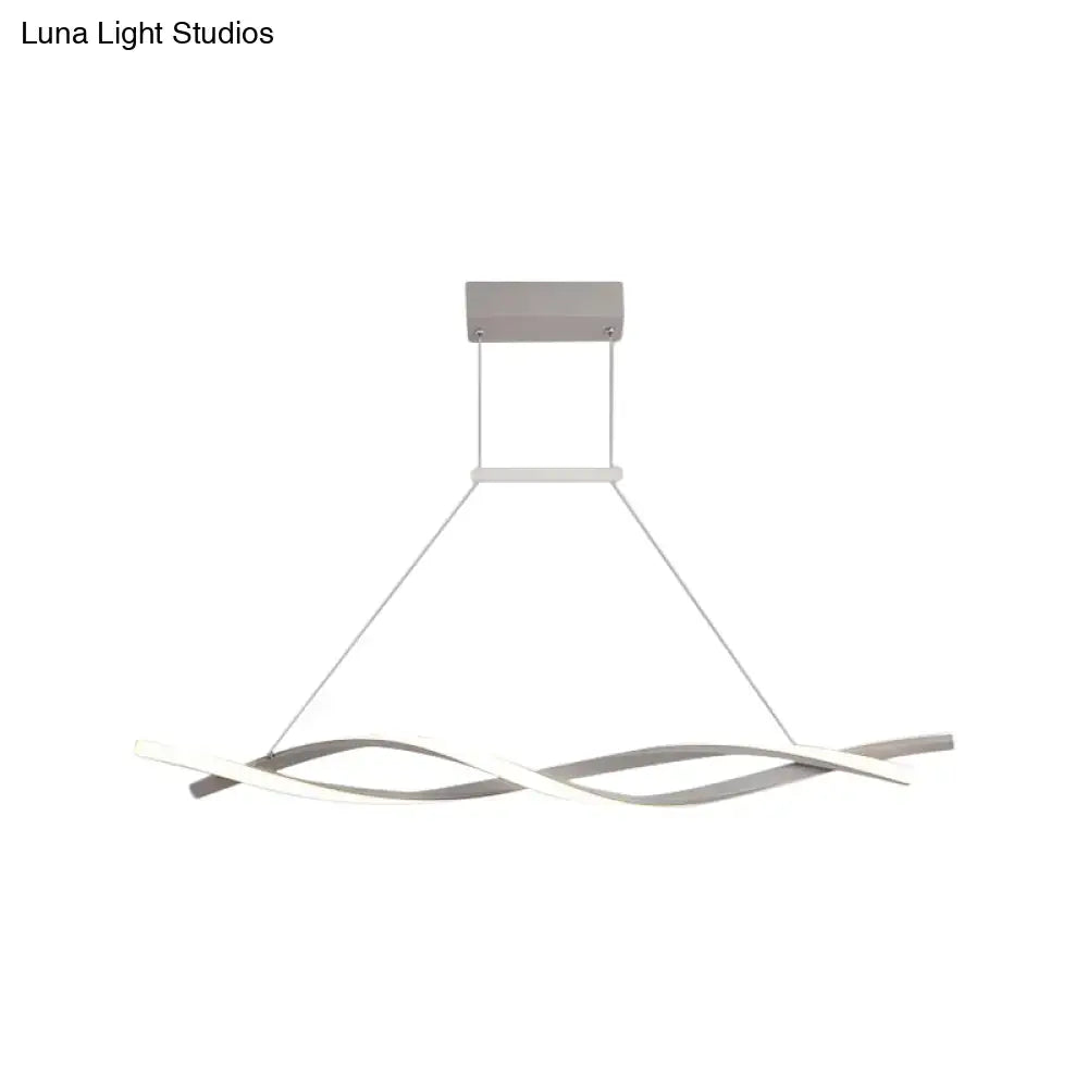 DecorBites™ مصباح قلادة LED خطي بسيط للمطاعم بغطاء أكريليك - أسود/رمادي، أبيض/دافئ