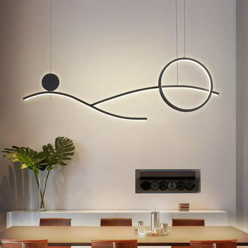 DecorBites™ Minimalist Metal LED Hanging Light for Dining Room and Kitchen Island