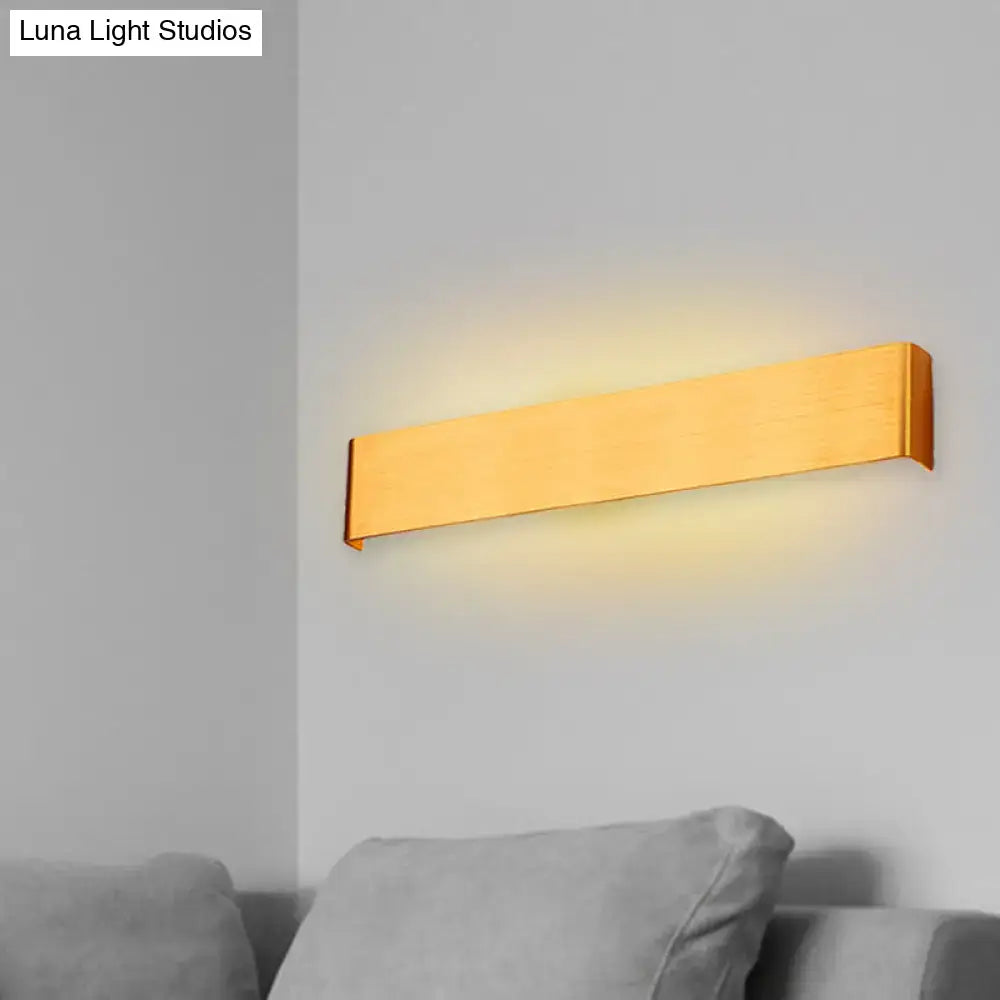 DecorBites™ Minimalist Metal LED Rectangle Wall Light in Black/Silver, Warm/White Lighting - 6"/10" Dia. - Living Room Wall Washer Lamp