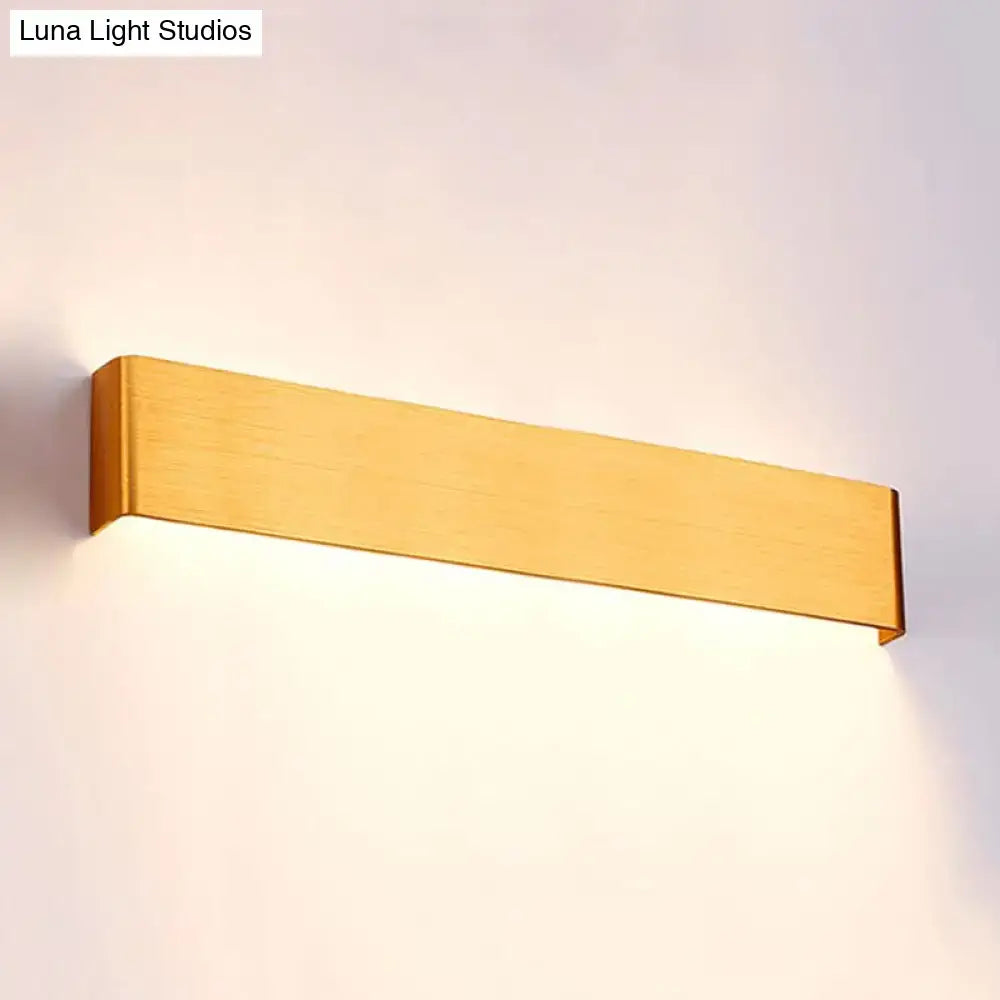 DecorBites™ Minimalist Metal LED Rectangle Wall Light in Black/Silver, Warm/White Lighting - 6"/10" Dia. - Living Room Wall Washer Lamp