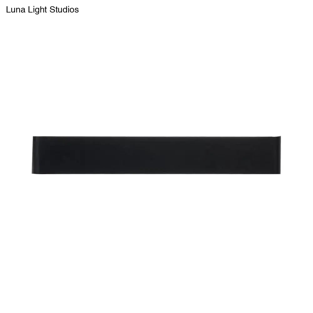 DecorBites™ Minimalist Metal LED Rectangle Wall Light in Black/Silver, Warm/White Lighting - 6"/10" Dia. - Living Room Wall Washer Lamp